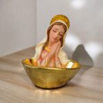 VIRGEN CON PILITA YESO color cASA RUstICA